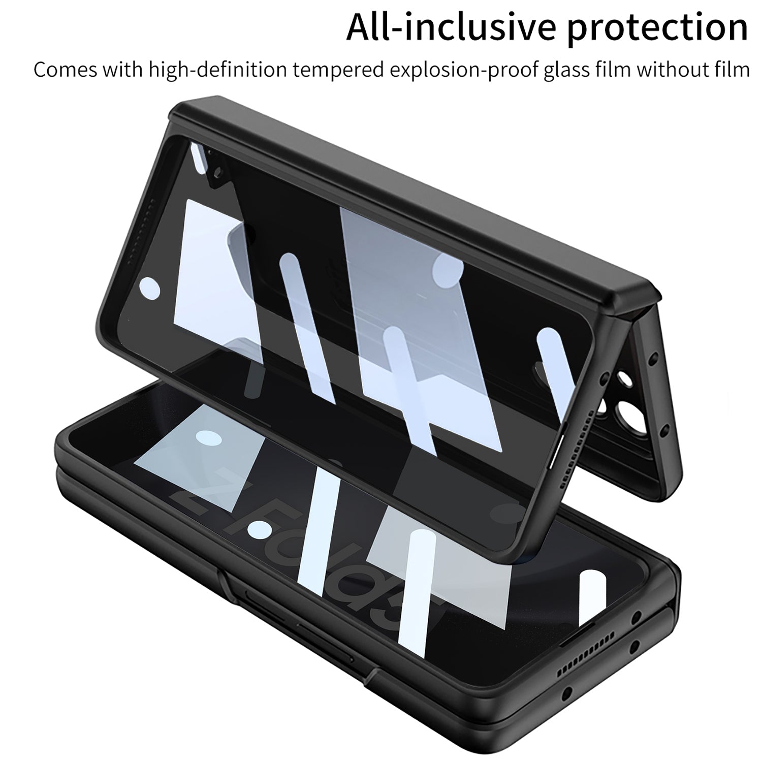 GKK Kickstand PC Case til Samsung Galaxy Z Fold5 5G Cover Protection Shell med Anti-peep Front Screen Film GKK Kickstand PC Case til Samsung Galaxy Z Fold5 5G Cover Protection Shell med Anti-peep Front Screen Film